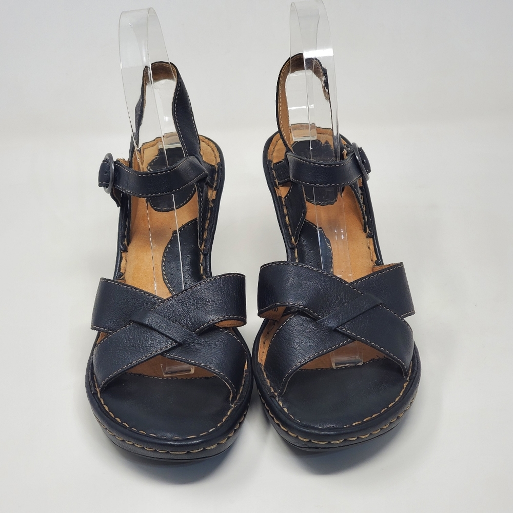Born Wedge Leather Sandals - Picture 6 of 11